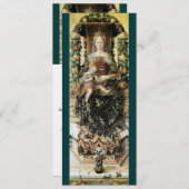 Invitation VIERGE AVEC ENFANT Blanc Vert (Devant / Derrière)