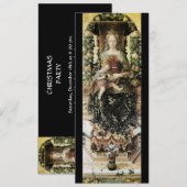 Invitation VIERGE AVEC ENFANT noir or métallique (Devant / Derrière)