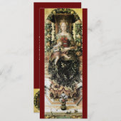 Invitation VIERGE AVEC ENFANT rouge (Devant / Derrière)