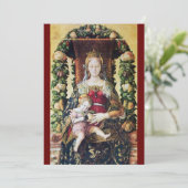 Invitation VIERGE AVEC ENFANT rouge (Debout devant)