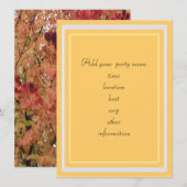 invitation vierge avec feuilles colorées d'automne (Devant / Derrière)