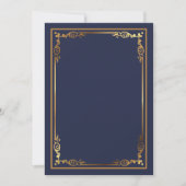 Invitation vierge bleu marine moderne avec accent (Devant)