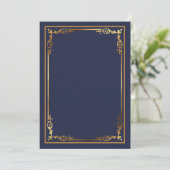 Invitation vierge bleu marine moderne avec accent (Debout devant)