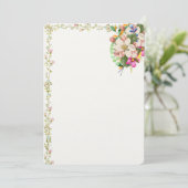 Invitation vierge bouquet floral (Debout devant)