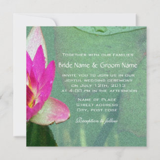 invitation vierge de fleur de nénuphar rose