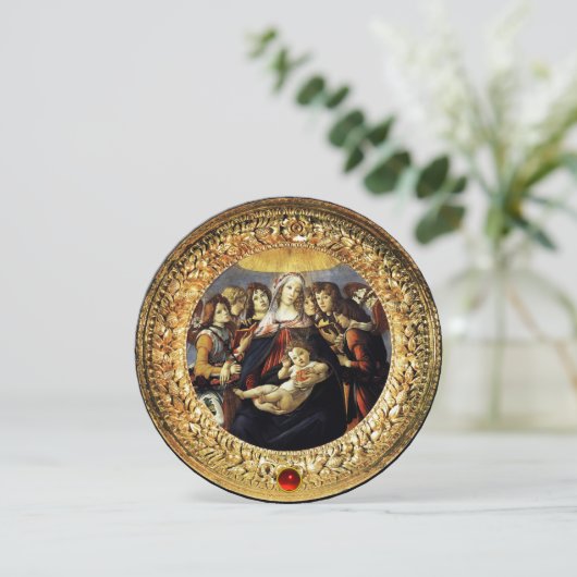 Invitation Vierge de la grenade Noël Rouge Ruby Gem (Debout devant)