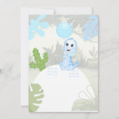 Invitation vierge DIY Cute Blue Dinosaur Balloon (Devant)