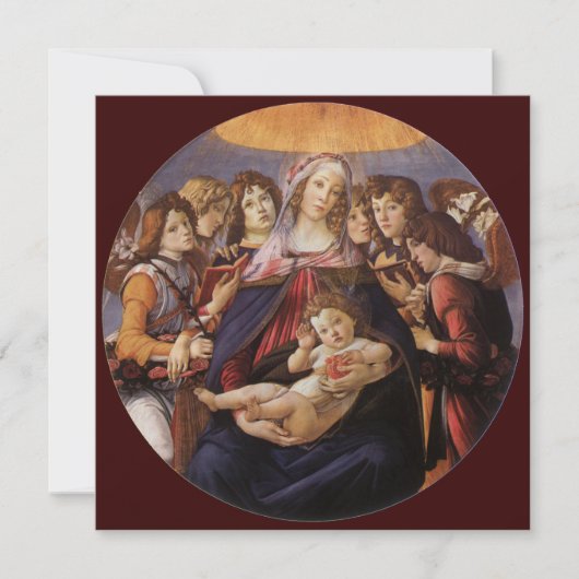Invitation Vierge et enfant aux anges par Sandro Botticelli (Devant)