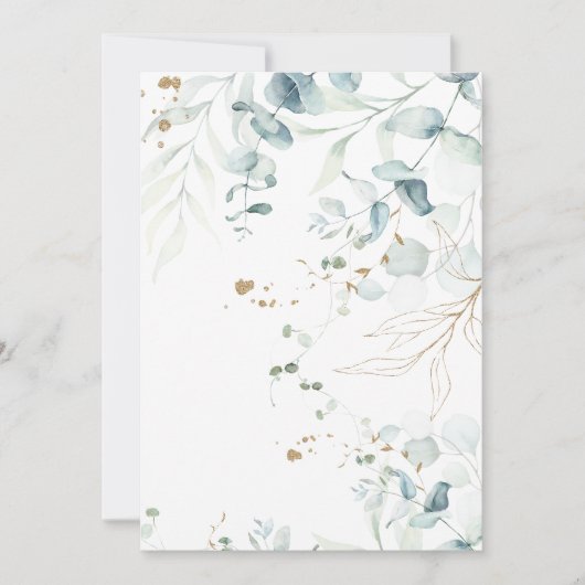 Invitation vierge Eucalyptus Verdure, Tourbillon D (Devant)