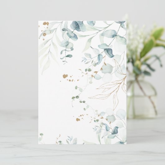 Invitation vierge Eucalyptus Verdure, Tourbillon D (Debout devant)
