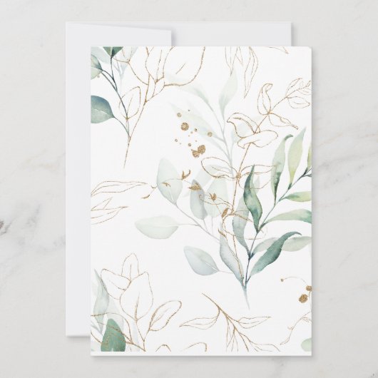 Invitation vierge Eucalyptus Verdure, Tourbillon D (Dos)