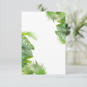 Invitation vierge Feuilles Tropicales (Debout devant)