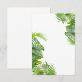 Invitation vierge Feuilles Tropicales (Devant / Derrière)