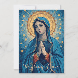 Invitation Vierge Marie catholique pensant à vous