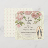 Invitation Vierge Marie catholique peut événement religieux (Devant / Derrière)