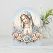Invitation Vierge Marie - Couleurs pastel (Debout devant)