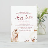 Invitation Vierge Marie et Isus heureux annuel Pâques (Debout devant)