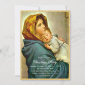 Invitation Vierge Marie & Jésus Fête religieuse de Noël (Devant)