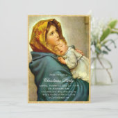Invitation Vierge Marie & Jésus Fête religieuse de Noël (Debout devant)