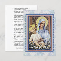 Vierge Marie Jésus Jolie dame habillée en poème bl