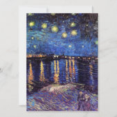 invitation vierge, nuit étoilée de Van Gogh (Dos)