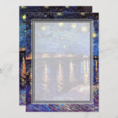 invitation vierge, nuit étoilée de Van Gogh (Devant / Derrière)