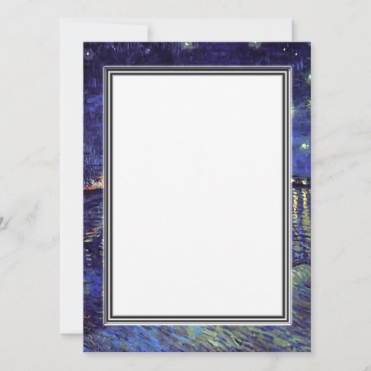 invitation vierge, nuit étoilée de Van Gogh (Devant)