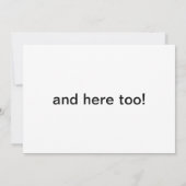 Invitation vierge personnalisé (Dos)