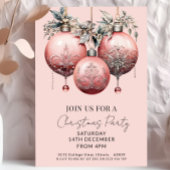 Invitation Vierge rose Élégant Vintage Glam Noël