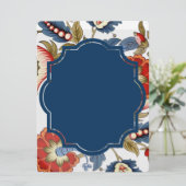 Invitation vierge rouge et bleue jacobéenne (Debout devant)