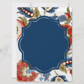 Invitation vierge rouge et bleue jacobéenne (Devant)