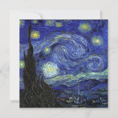 invitation vierge, van Gogh nuit étoilée (Dos)