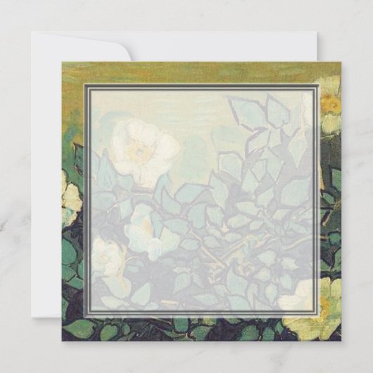 invitation vierge, van Gogh Roses sauvages (Devant)