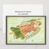 Invitation Vierge Vierge Antique Constellation Miroir d'Urani (Devant / Derrière)