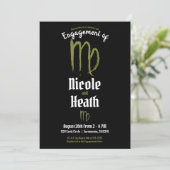 Invitation VIERGE Zodiaque Astrologie Engagement Été Automne (Debout devant)