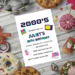 Invitation vieux 2000s Soiree fête vierge 30e anniversaire<br><div class="desc">Faites preuve de nostalgie avec les Invitations du 30e anniversaire de la fête des Anciens des années 2000 !" Ces invitations sont un clin d'oeil à l'époque inoubliable du début des années 2000, ce qui en fait le thème parfait pour votre fête du 30e anniversaire. Avec un espace vierge pour...</div>