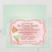 Invitation Vieux à la crème glacée Social! (Devant / Derrière)