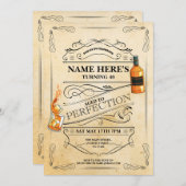 Invitation Vieux à la perfection Whiskey N'importe quel âge H (Devant / Derrière)