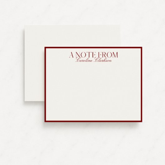 Invitation Vieux argent Bordure rouge Moderne Gras Texte Note