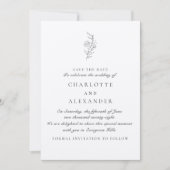 Invitation Vieux argent Esthétique, transparent bg enregistre (Devant)