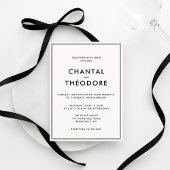 Invitation Vieux argent | Luxe Tranquille | Noir et blanc