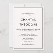 Invitation Vieux argent | Luxe Tranquille | Noir et blanc (Devant)