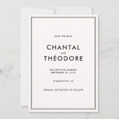 Invitation Vieux argent | Luxe Tranquille | Noir et blanc cas (Devant)