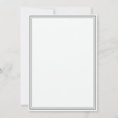 Invitation Vieux Argent Noms de Mariage Blanc Serif Script (Dos)