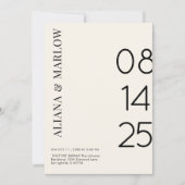 Invitation Vieux argent Retro Noir et blanc à damiers mariage (Devant)