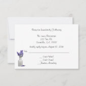 Invitation Vieux Bouteille De Lavender Mariage Réception RSVP (Dos)