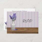 Invitation Vieux Bouteille De Lavender Mariage Réception RSVP (Devant / Derrière)