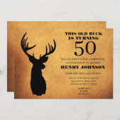 Invitation Vieux Buck 50e fête d'anniversaire (Devant / Derrière)