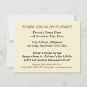 Invitation Vieux camion en partie personnalisée par herbe (Dos)