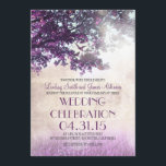 Invitation Vieux chêne violet & mariage inséparables invite<br><div class="desc">Vieux chêne violet rustique vintage faire-part de mariage romantique. — Tous les éléments de conception créés par Jinaiji</div>